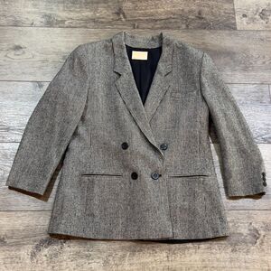 Vintage Pendleton Gray Pure Virgin Wool Blazer Made in USA - Women's Size 12/L